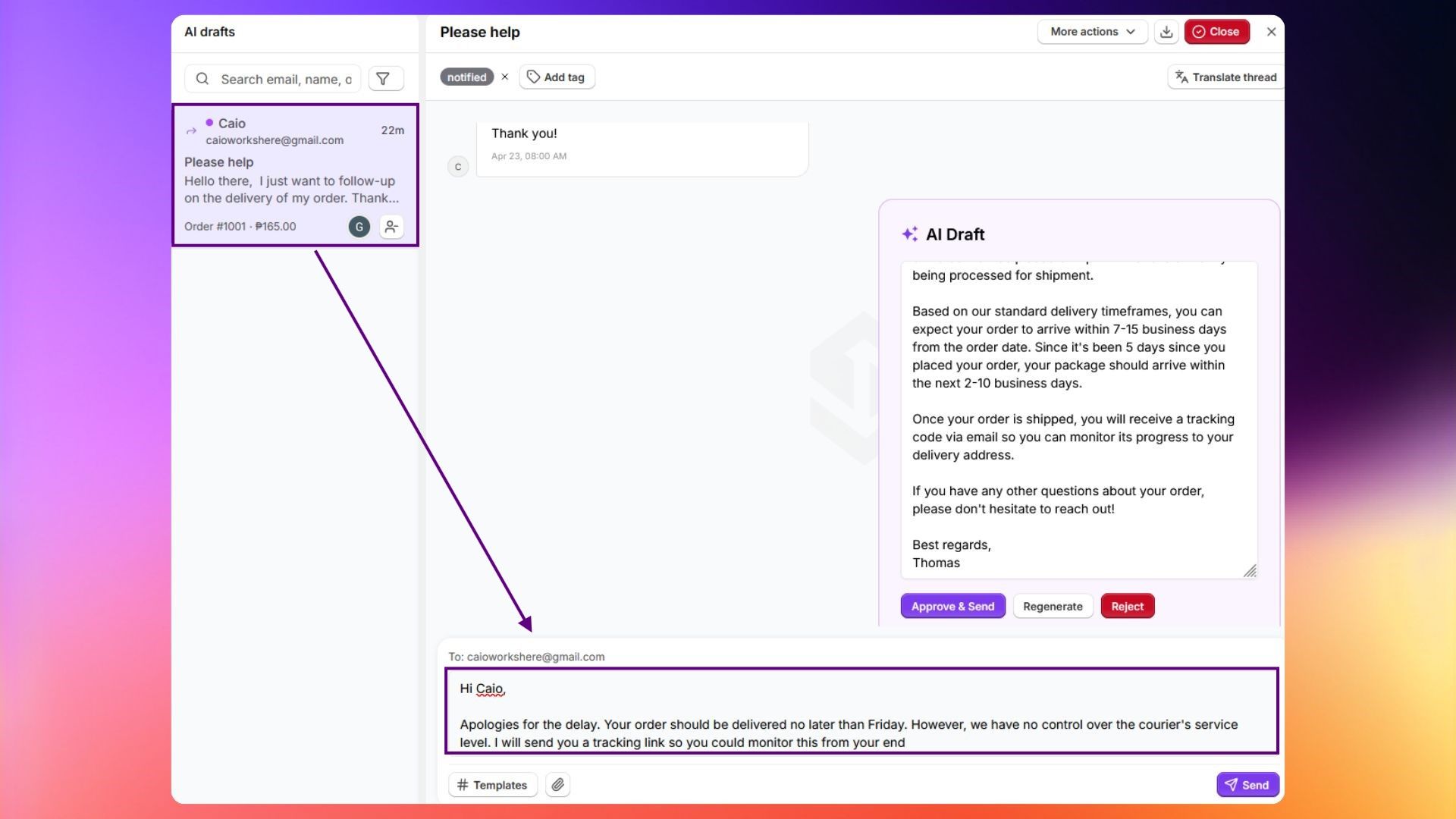 Creating your own reply