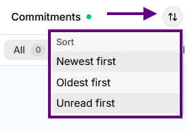 Sort options