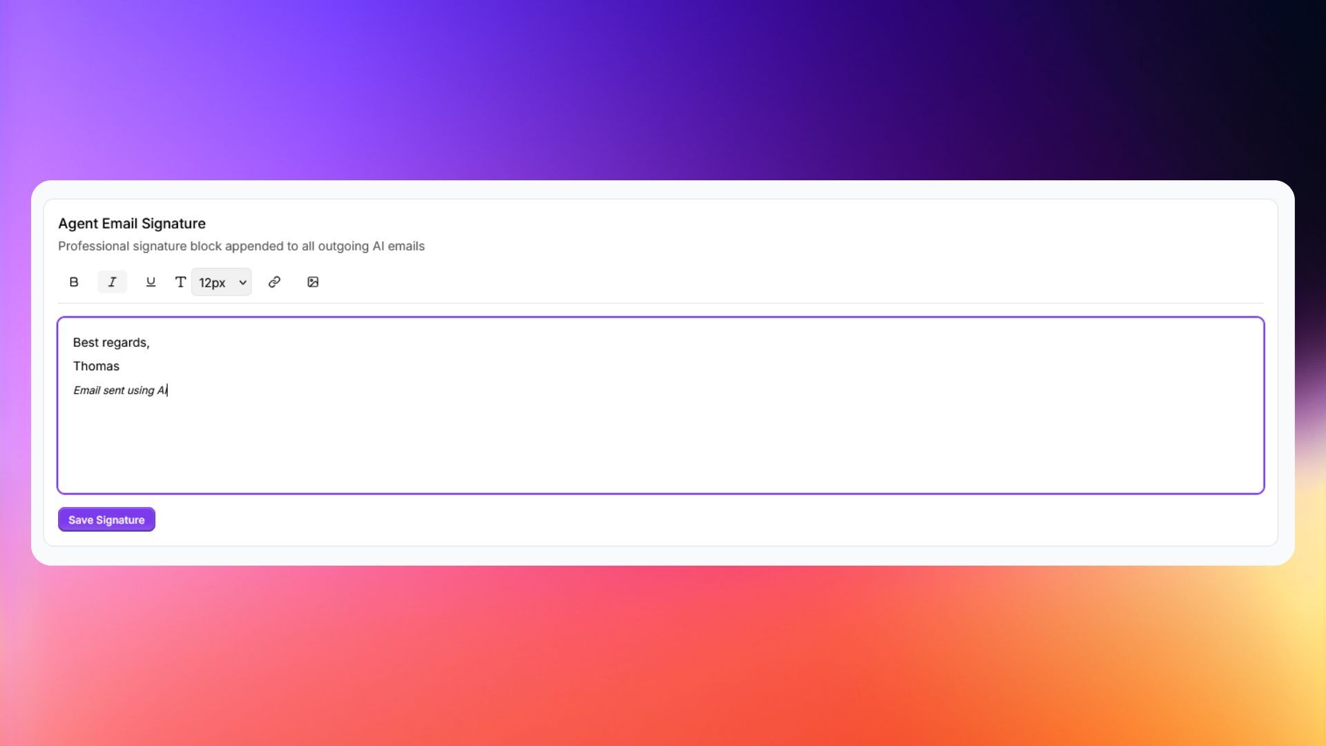 AI email signature