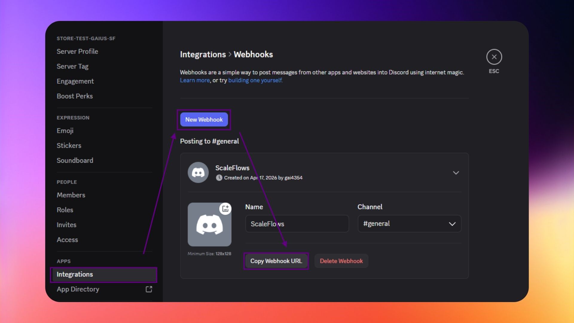 Discord webhook